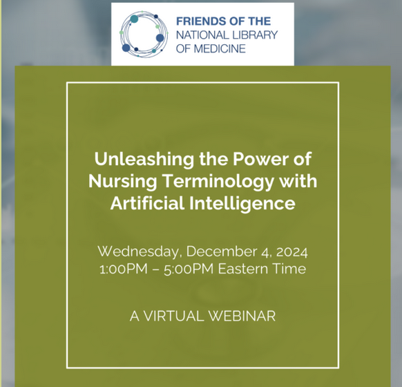 Friends of National Library of Medicine Webinar on AI and Nursing Terminologies